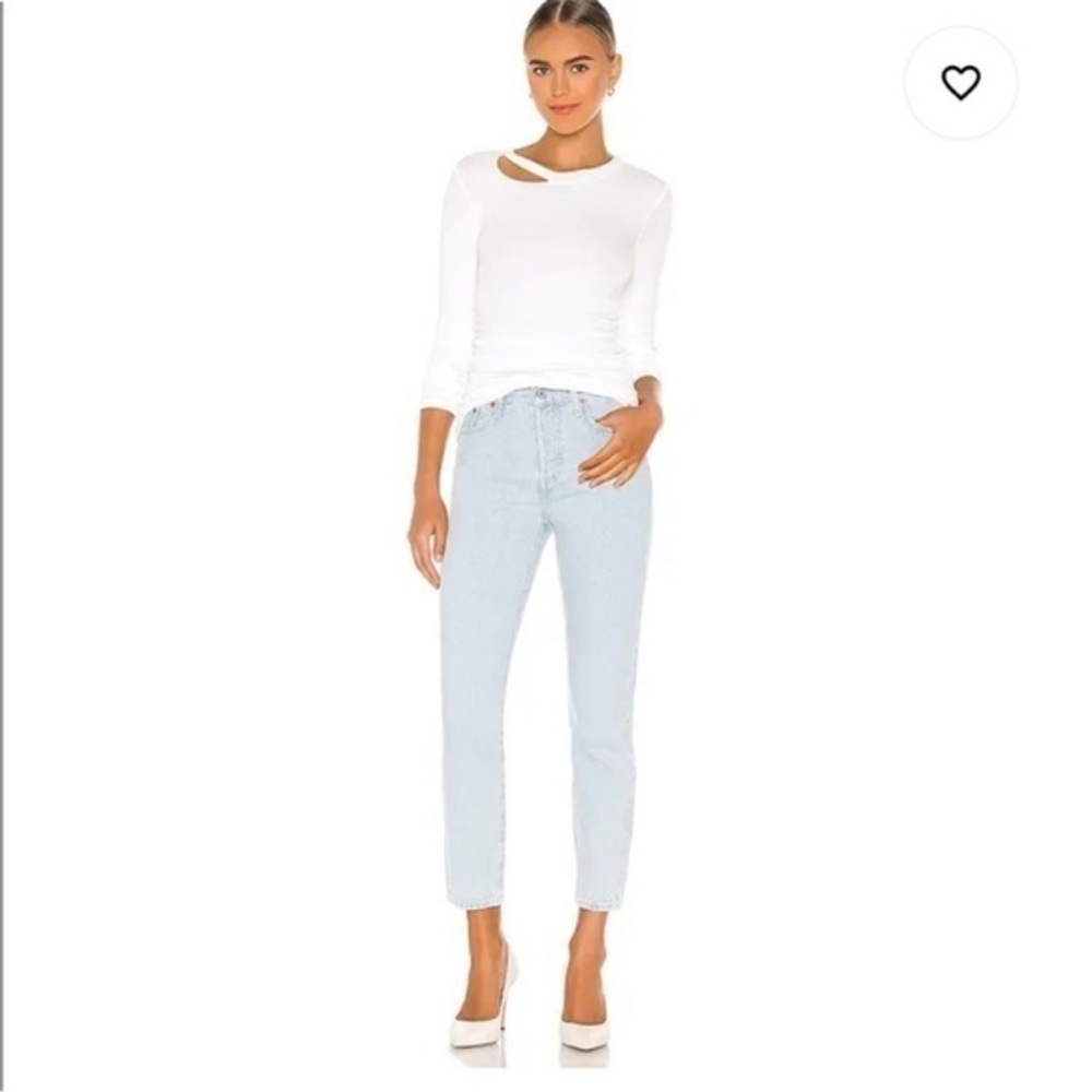 Levi’s Wedgie Highrise Light Blue Ankle Button Fly Cotton Jeans Size 26
